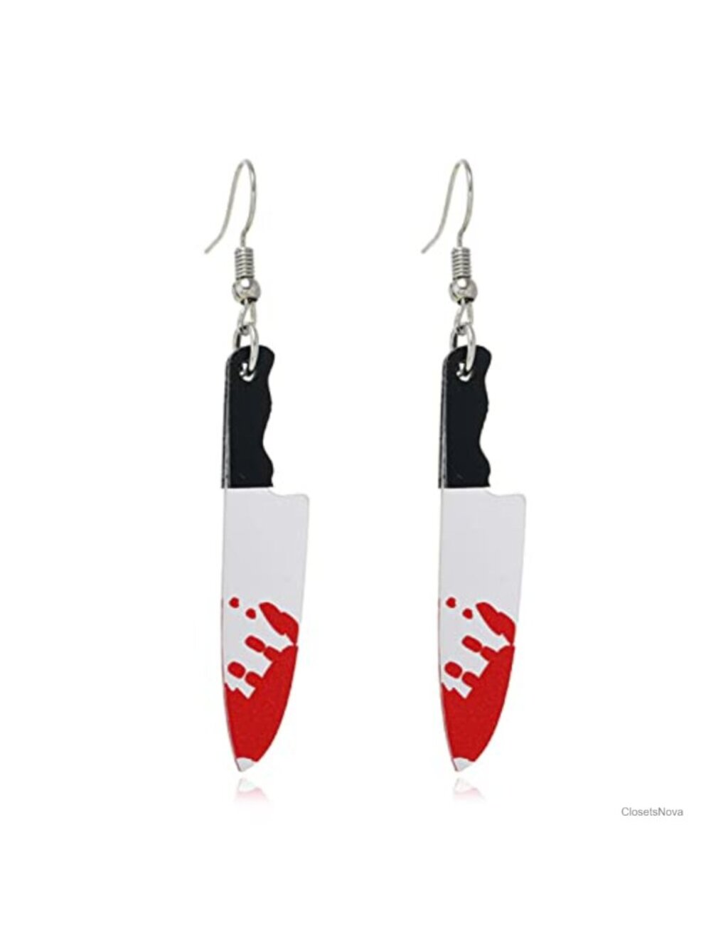 Flame Acrylic Geometric Drop Dangle Earrings Gothic Cosplay
